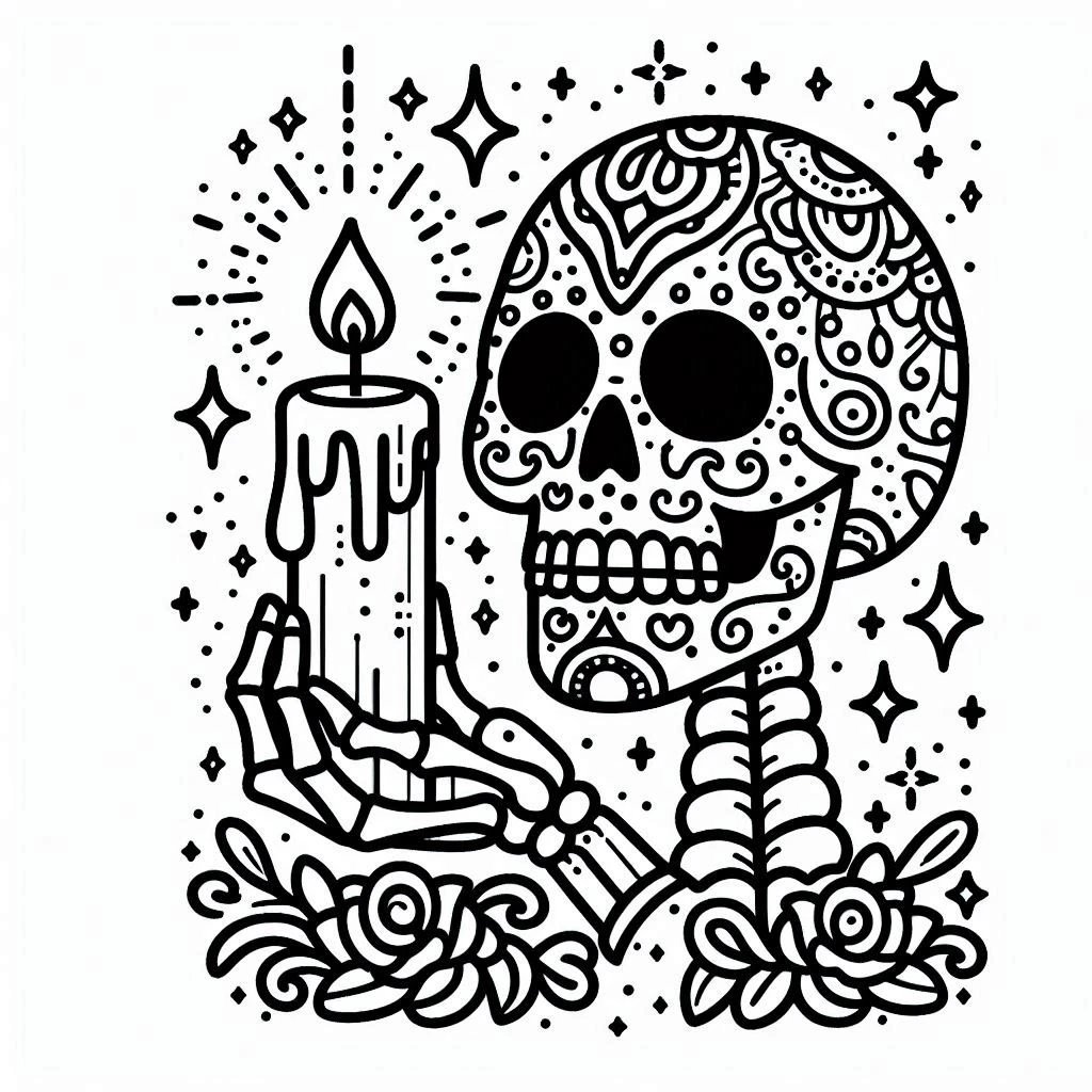 coloriage Jour des morts a imprimer