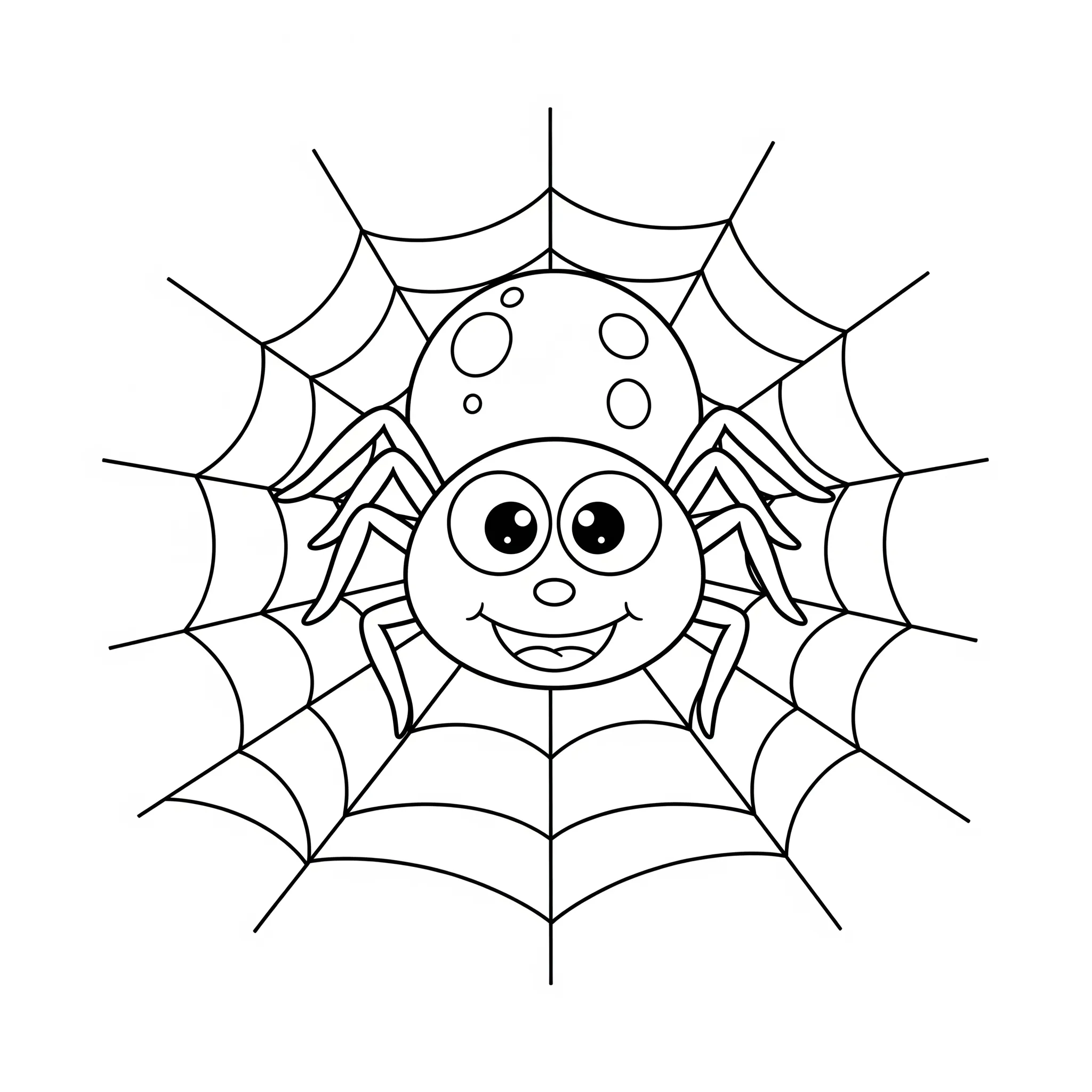 coloriage L’Araignée et sa Toile pour enfant