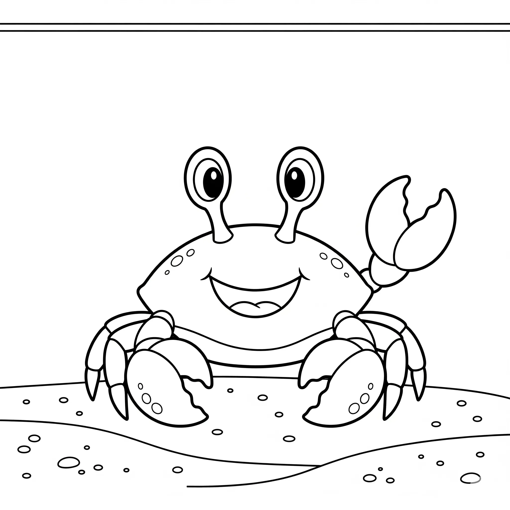 coloriage Le Crabe sur le Sable en ligne