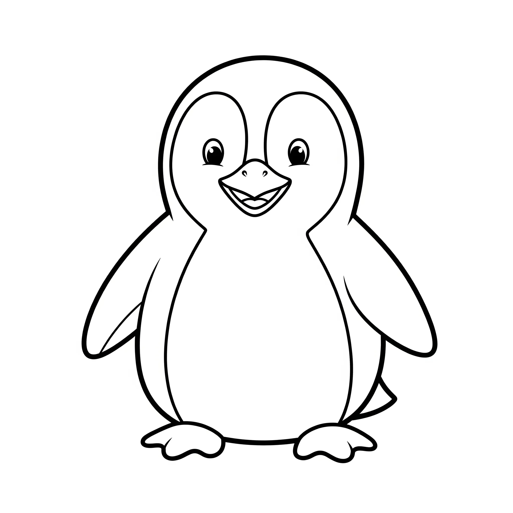 coloriage Le Pingouin Souriant à imprimer gratuit