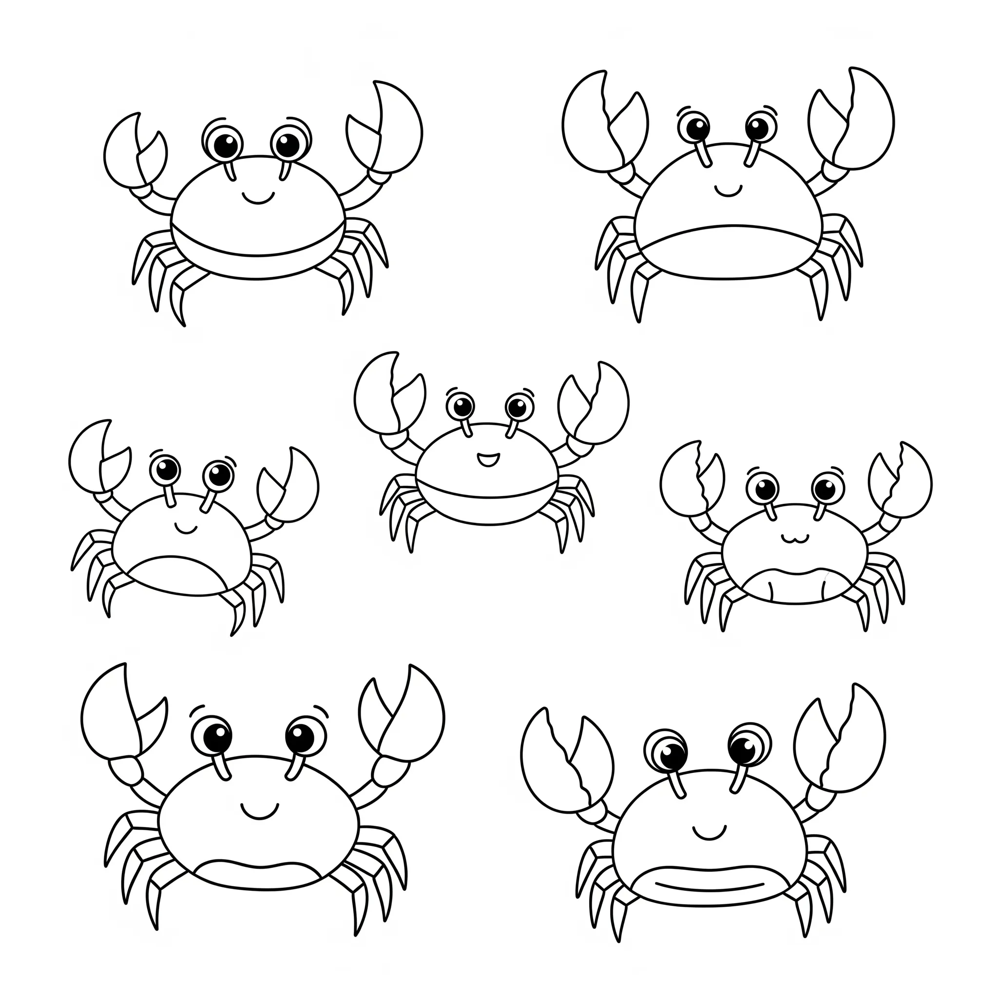 coloriage Les Petits Crabes Mignons a dessiner et imprimer