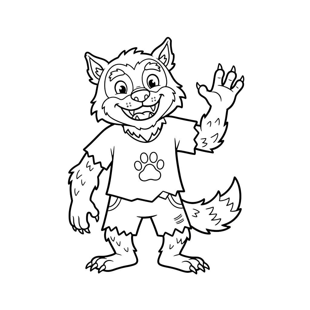 coloriage Loup Garou gratuit