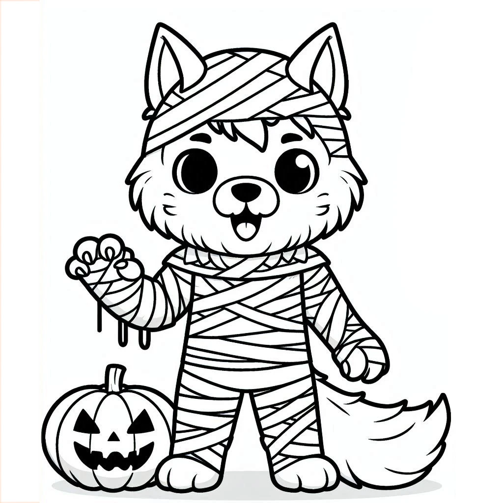 coloriage Loup garou pour enfants a imprimer