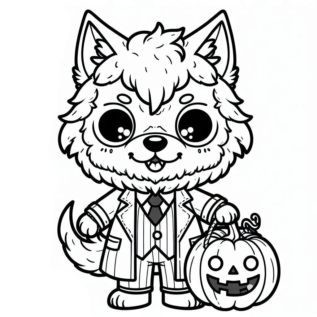 coloriage Loup garou à imprimer gratuitement pdf