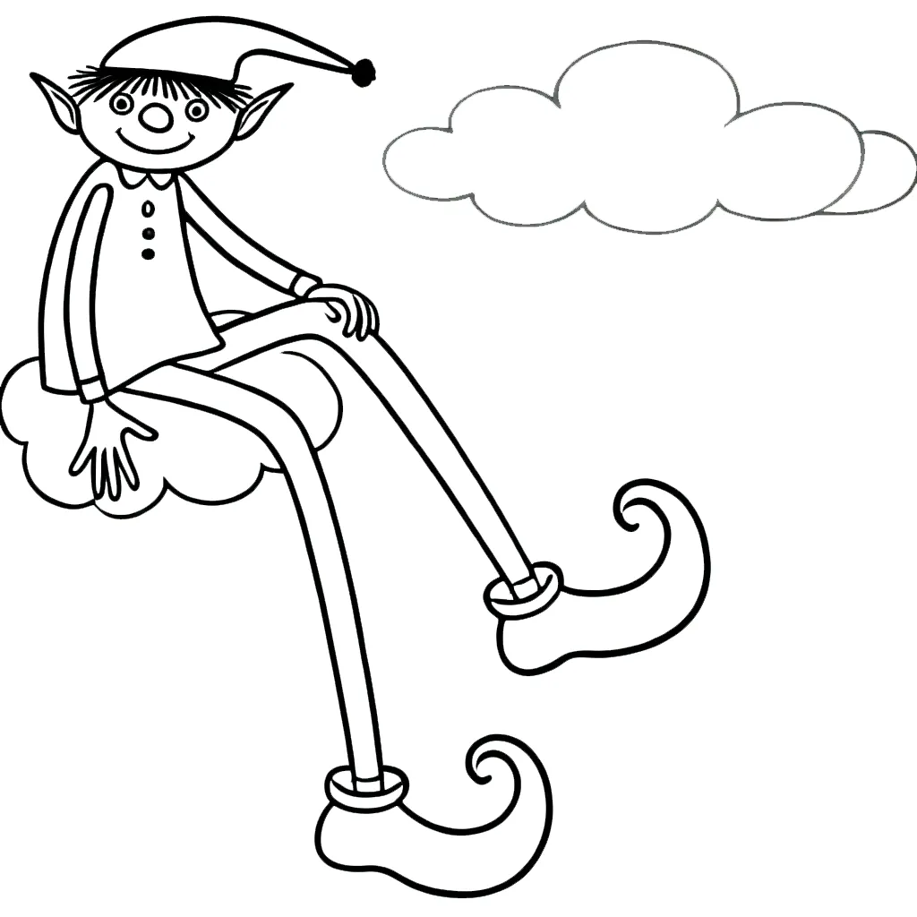 image de coloriage Lutin Farceur pour enfant