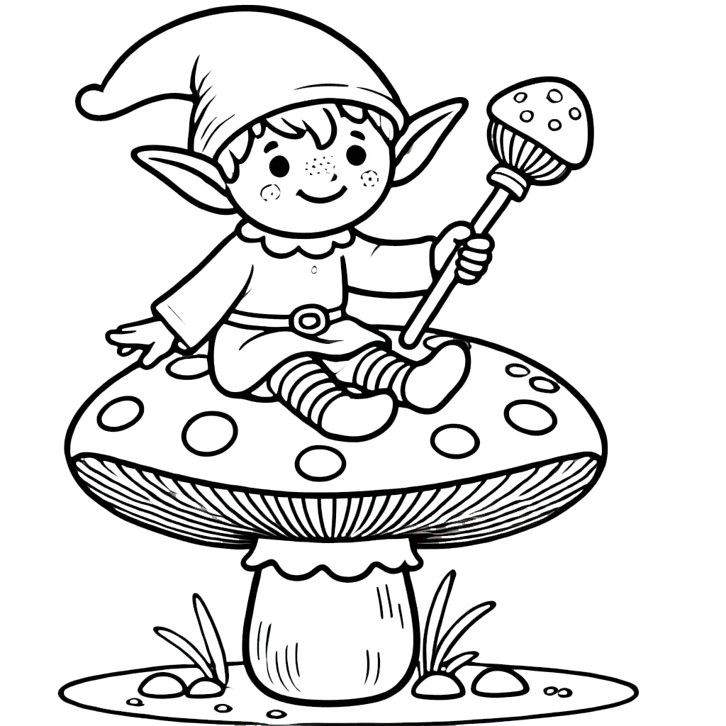 coloriage Lutin Farceur pour enfant de 2 ans