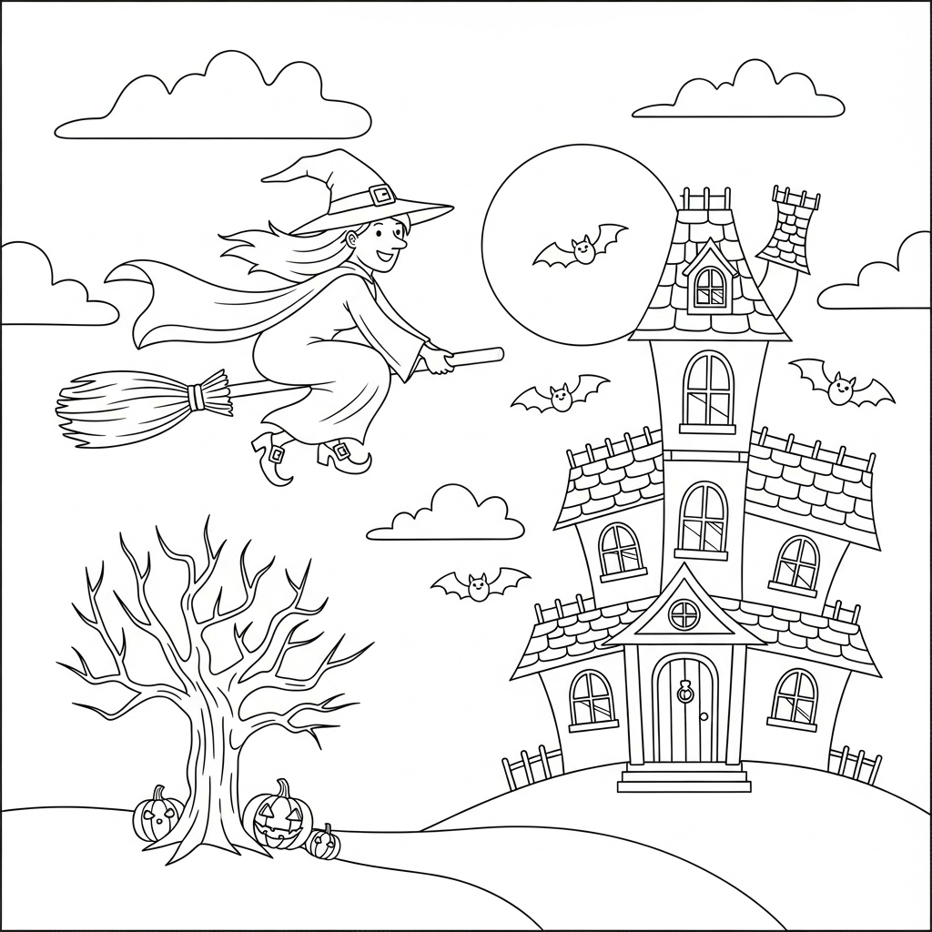 coloriage Maison Hantée updated gratuit pour enfants