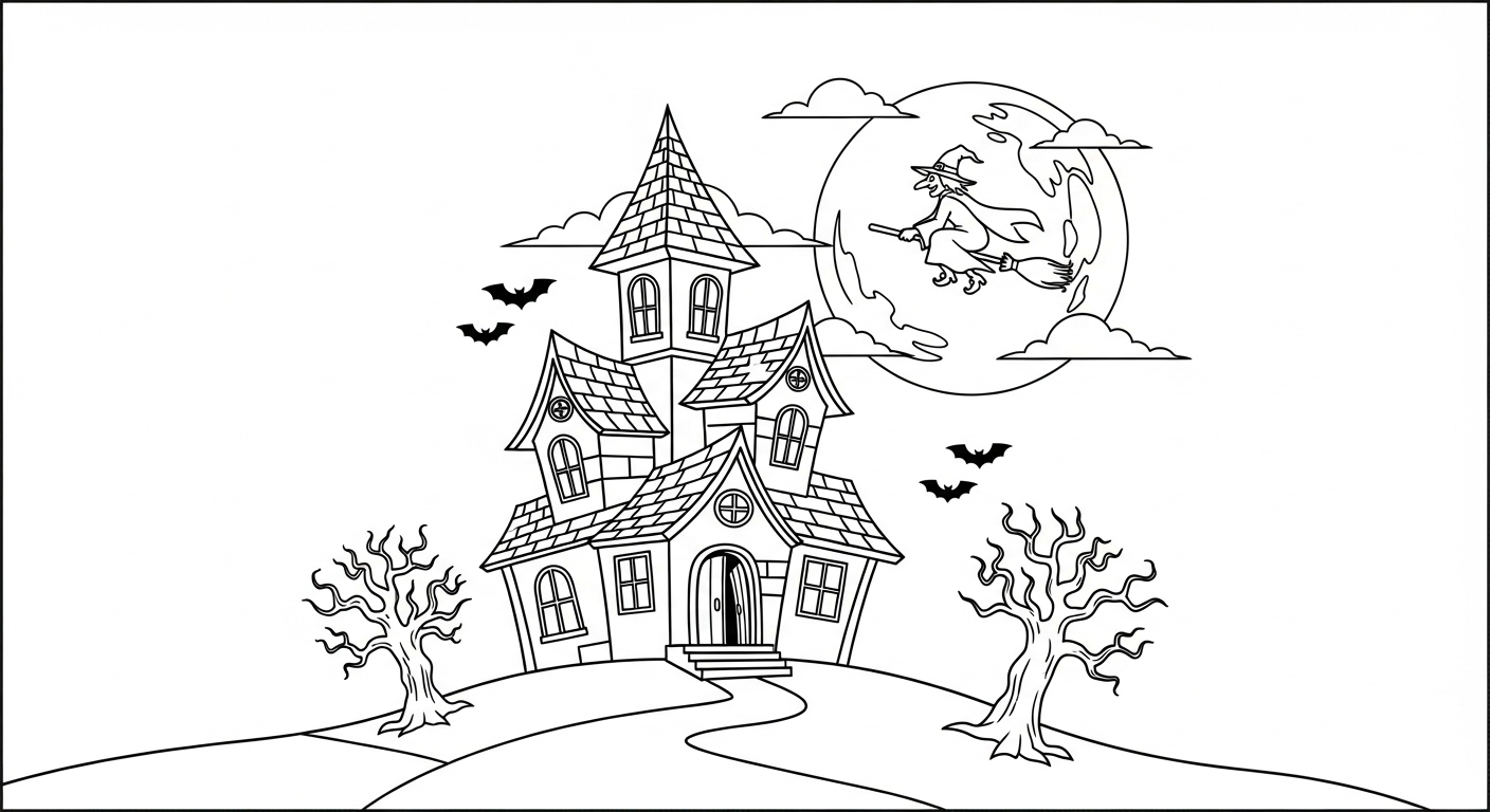 coloriage Maison Hantée updated à imprimer gratuitement pdf