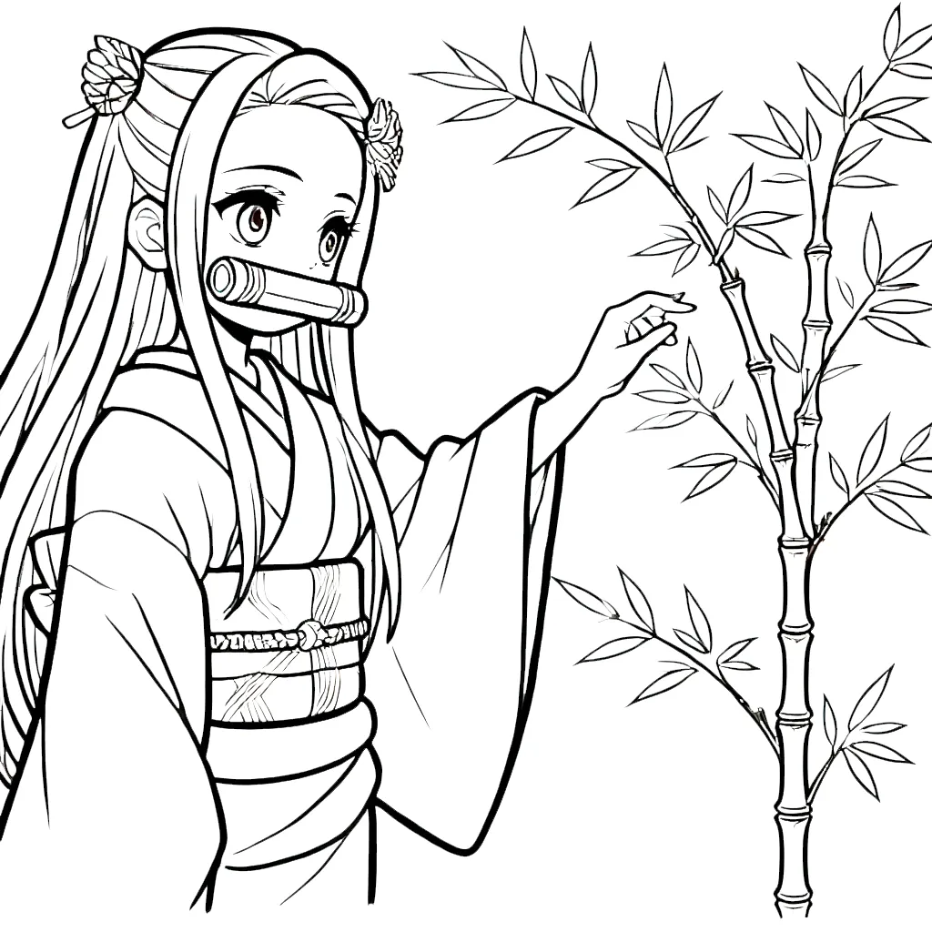 39+ Nezuko Coloring Pages: Cutest Demon of Demon Slayer