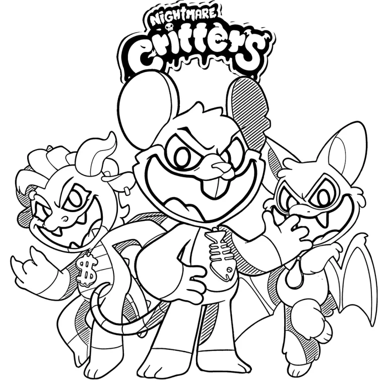 Nightmare Critters da colorare
