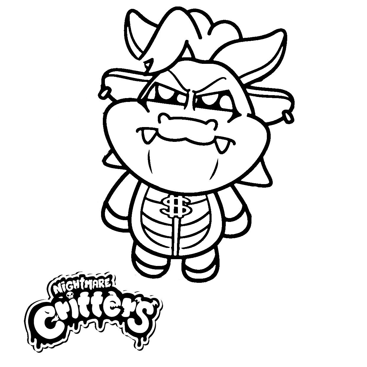 coloriage Nightmare Critters de pour enfants