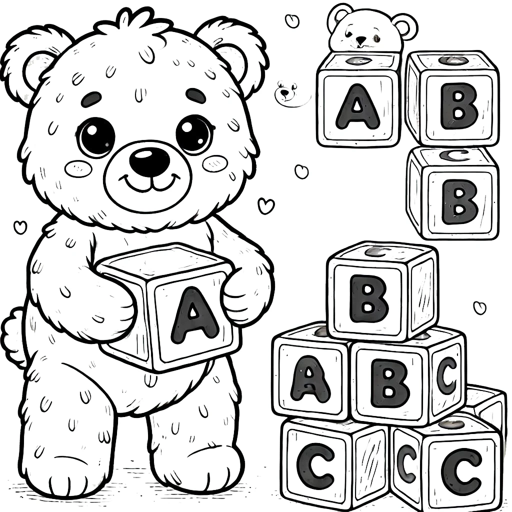 coloriage Nounours pour enfant de 6 ans