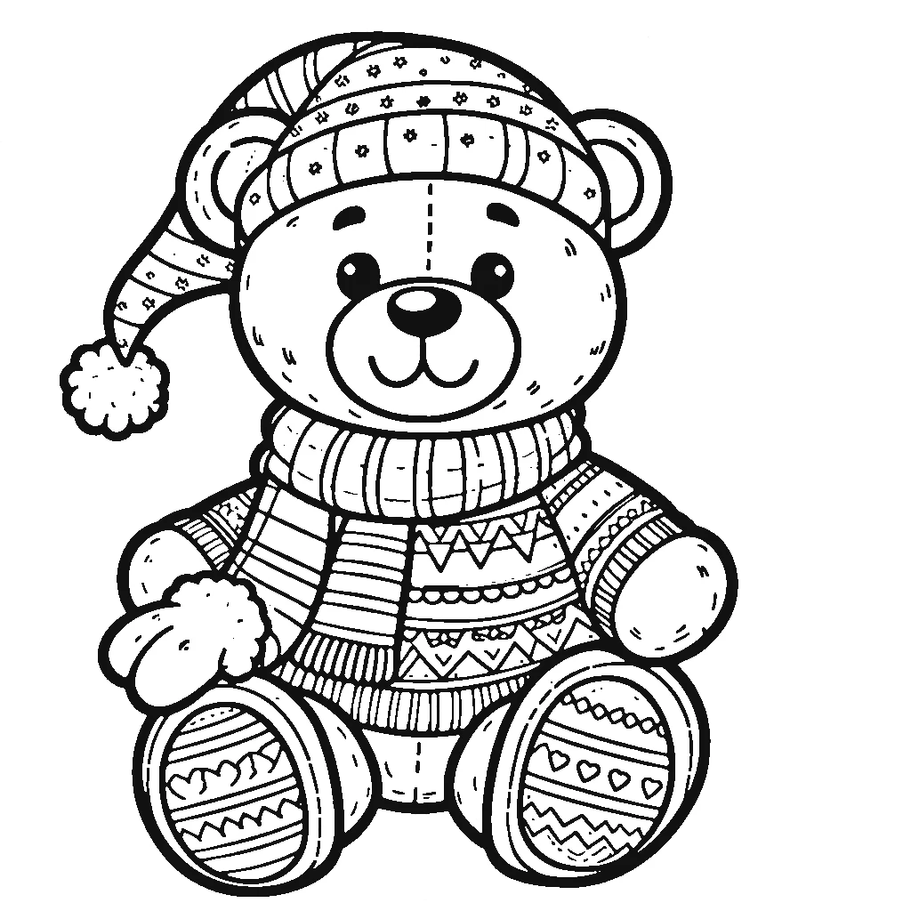 coloriage Nounours educatif pour enfant