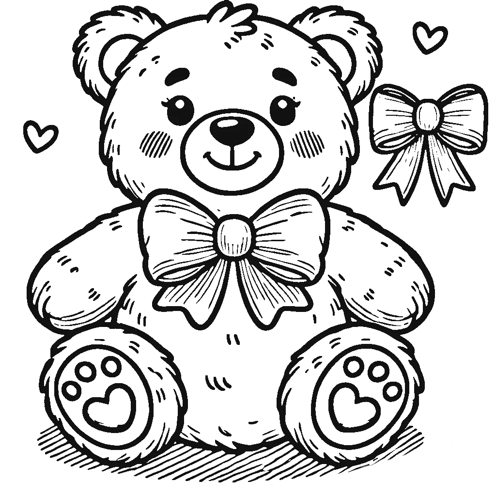 coloriage Nounours et decoupage a imprimer gratuit