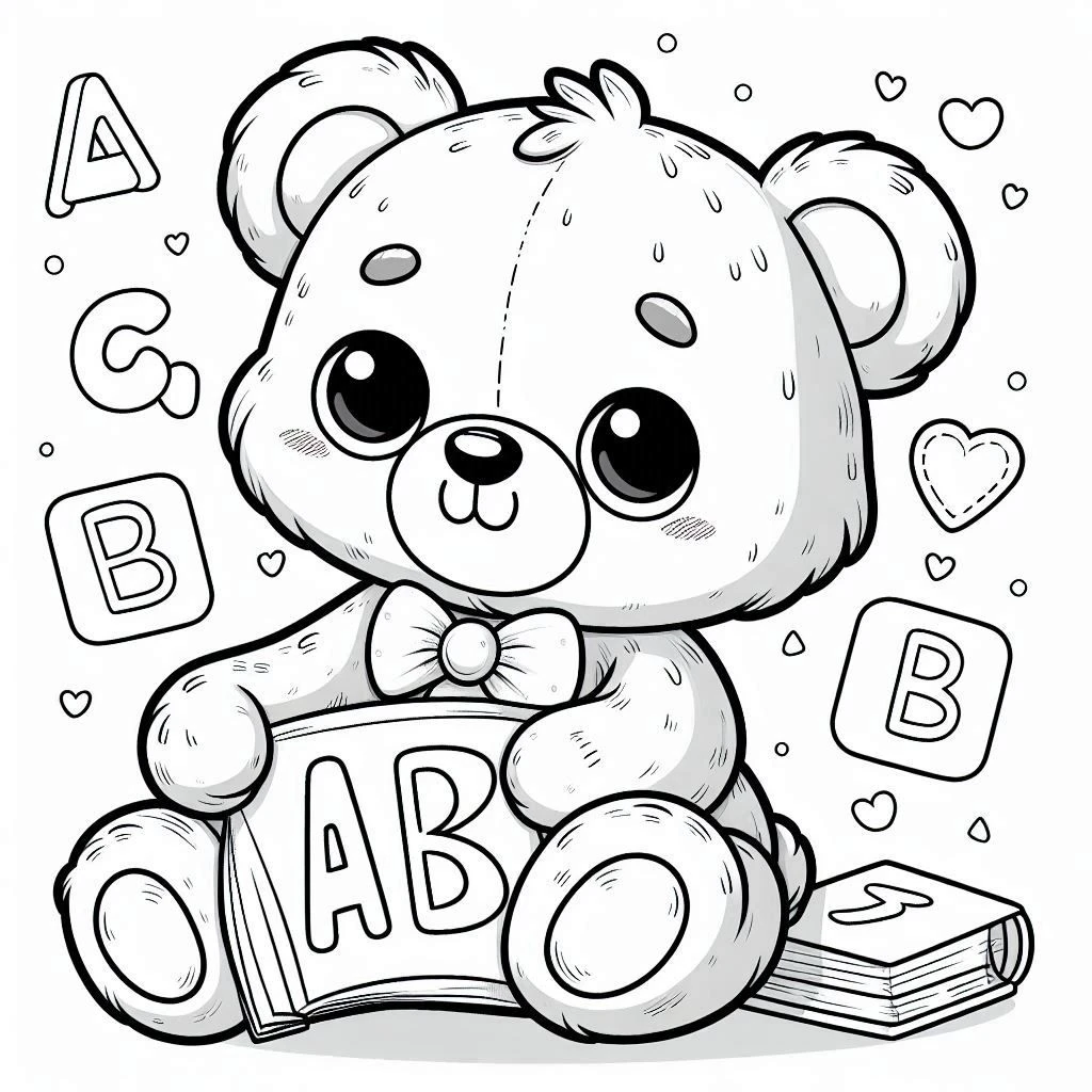 coloriage Nounours à imprimer pour enfant de 3 ans