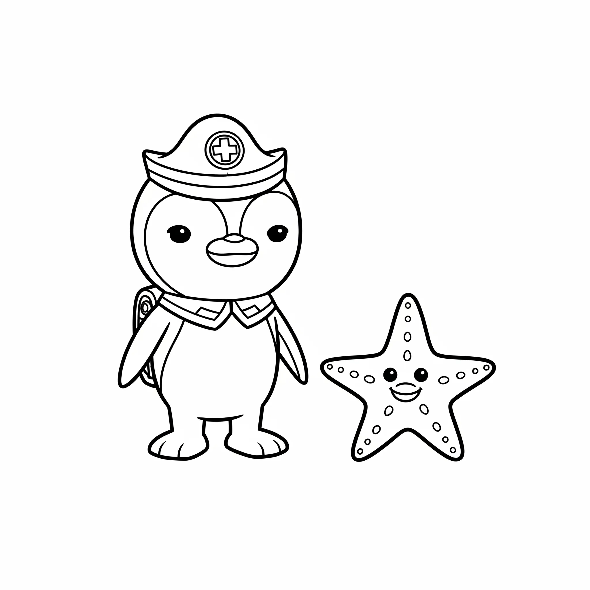 imprimer coloriage Peso et l’étoile de mer gratuit
