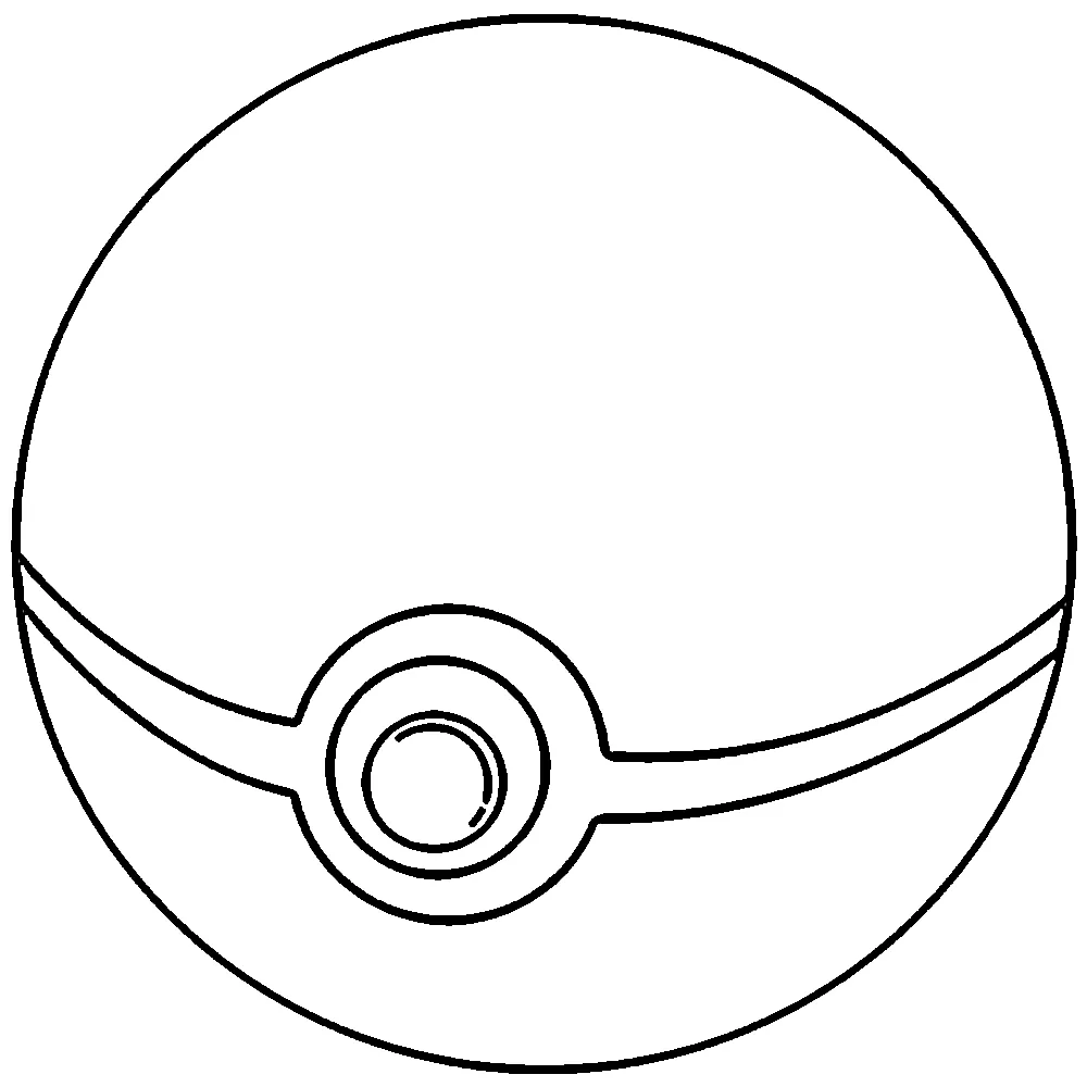 coloriage Pokeball à imprimer pour enfant de 3 ans