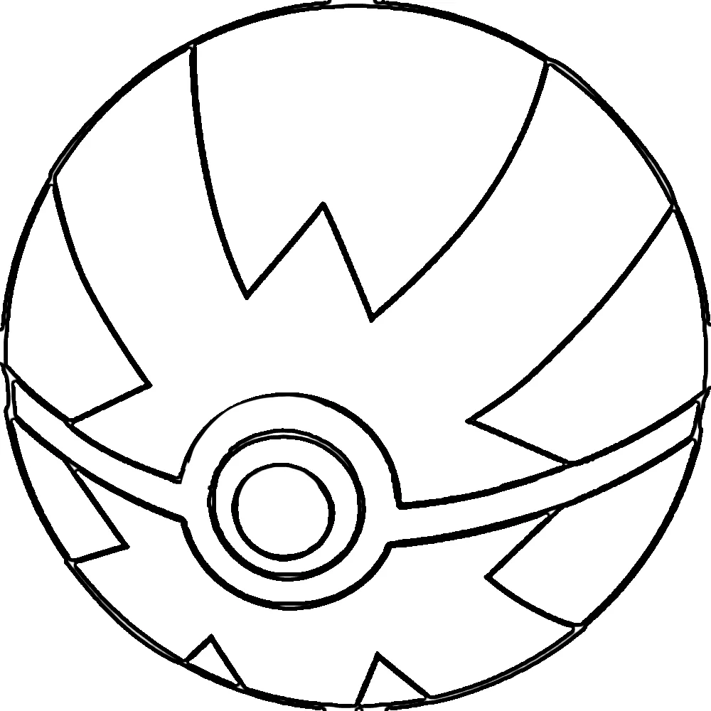 coloriage Pokeball pour enfant de 6 ans