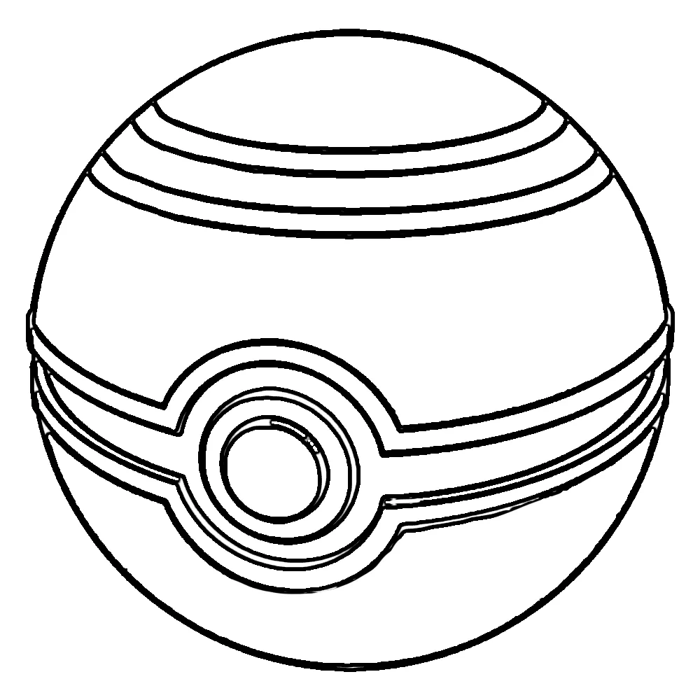 coloriage Pokeball a imprimer