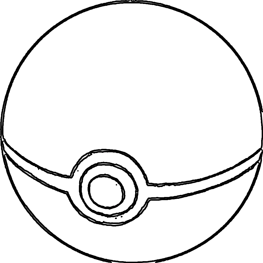 coloriage Pokeball à imprimer pour enfant de 3 ans 1