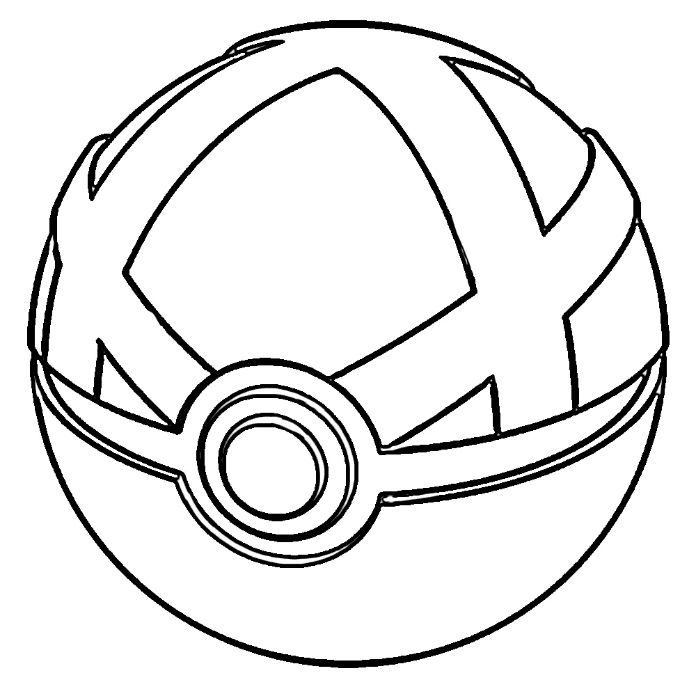 coloriage Pokeball a colorier en ligne