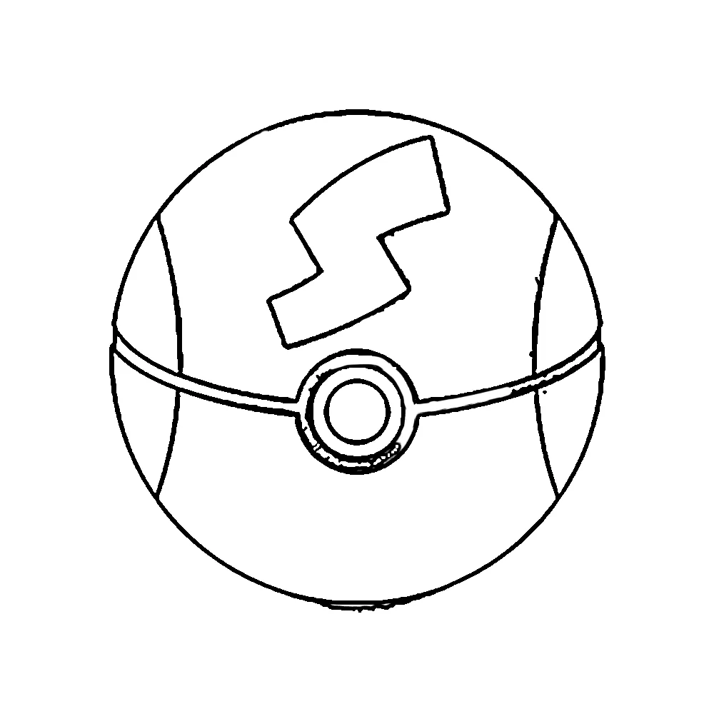 coloriage Pokeball pour enfant de 2 ans