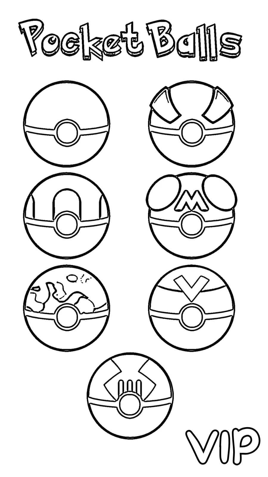 coloriage Pokeball pour enfant a imprimer gratuit