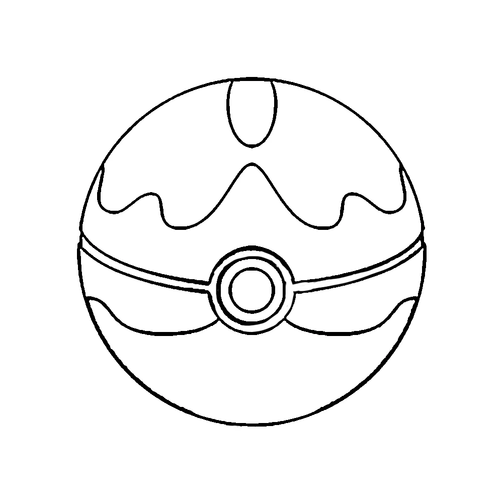 coloriage Pokeball pour enfant de 7 ans