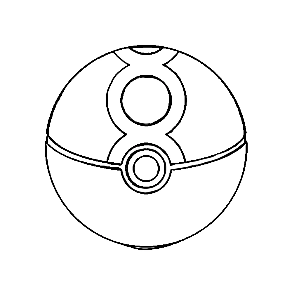 coloriage Pokeball educatif pour enfant