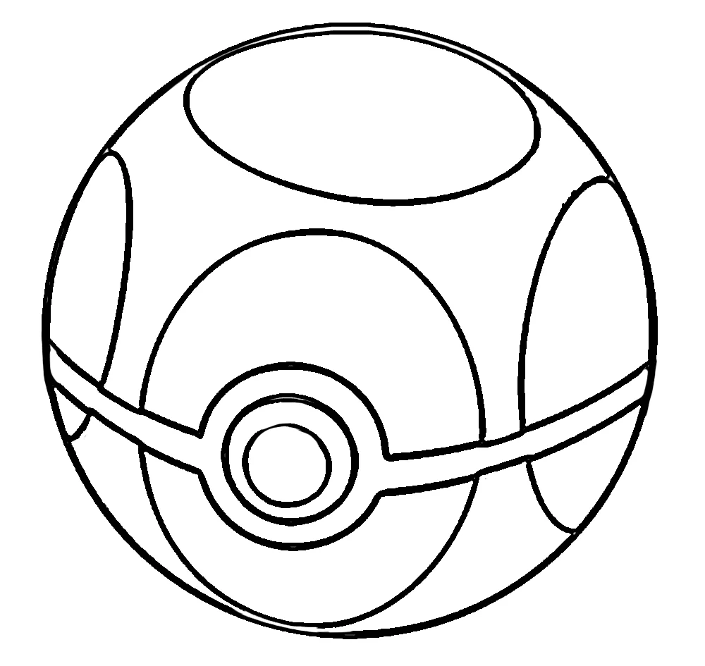 coloriage Pokeball pour primaire