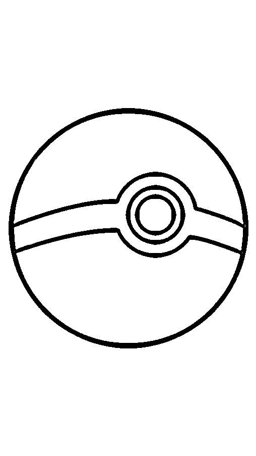 coloriage Pokeball d'enfant a imprimer