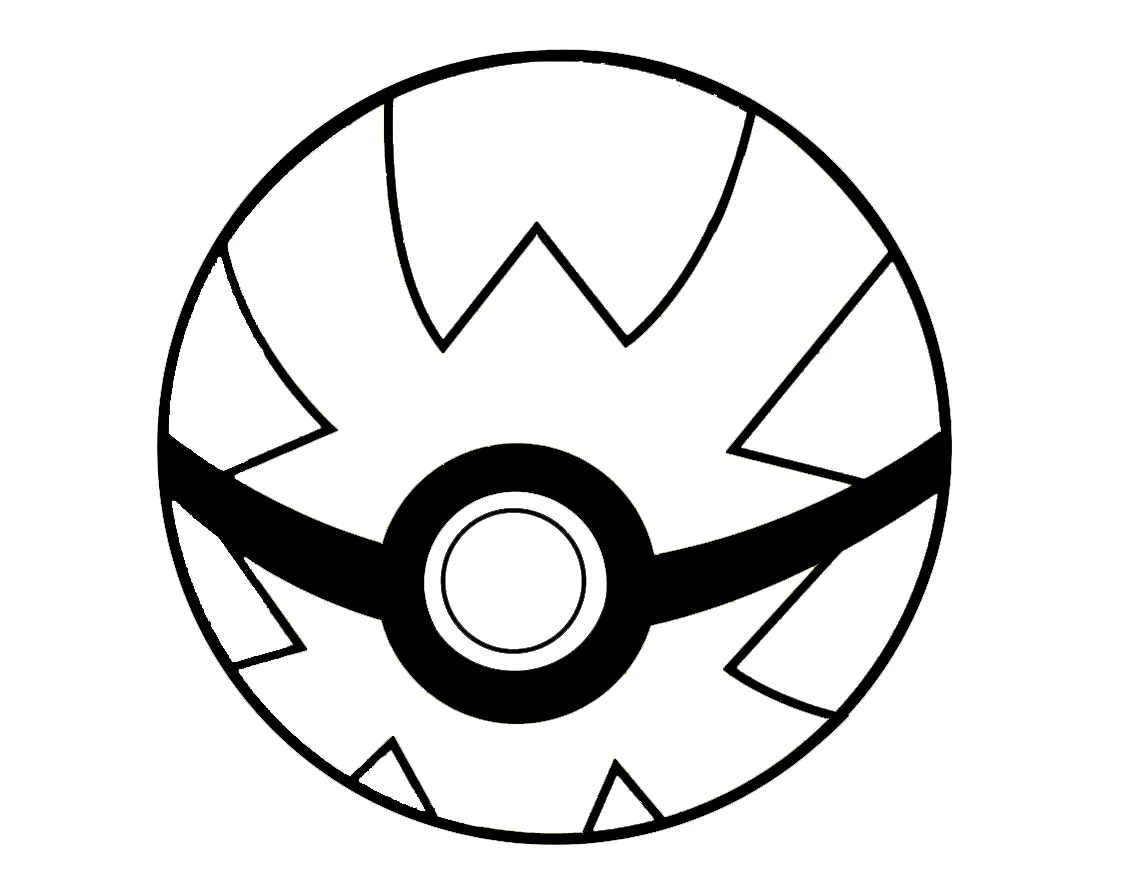 a imprimer coloriage Pokeball gratuit 1