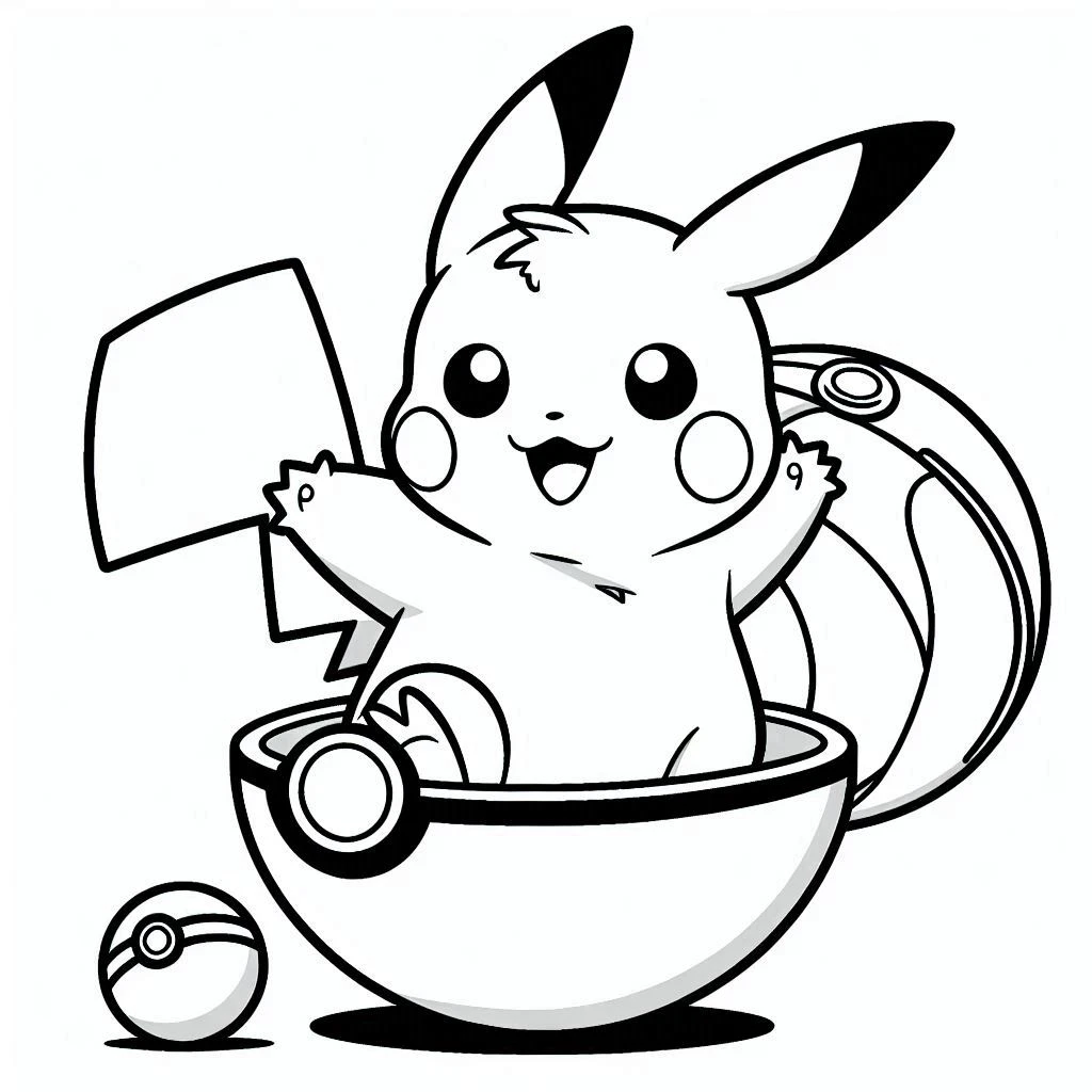 imprimer coloriage Pokeball 1