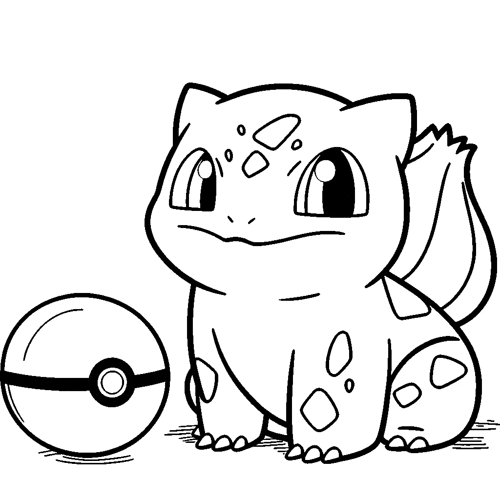 coloriage Pokeball pour bebe a imprimer