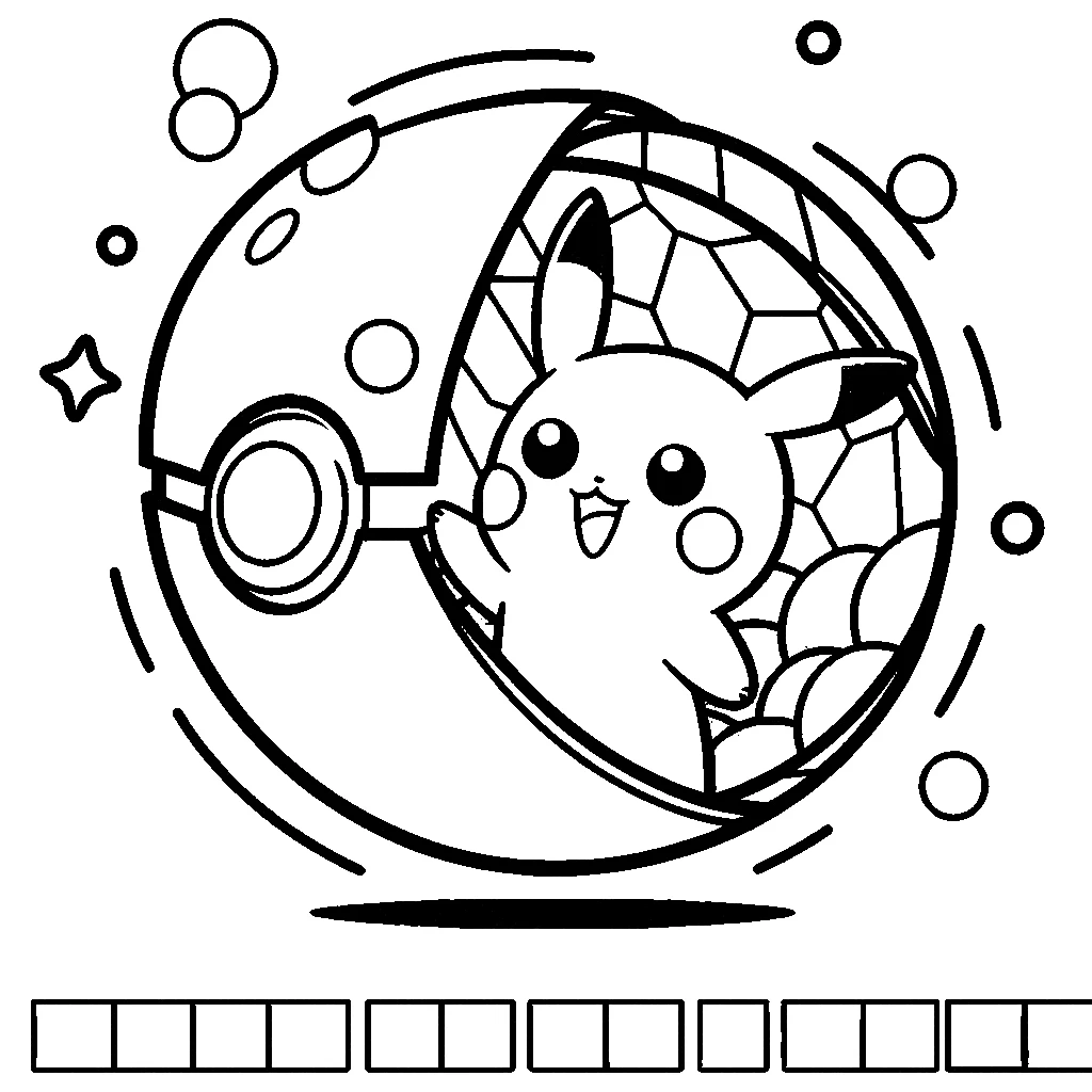 coloriage Pokeball à imprimer pour enfant de 12 ans