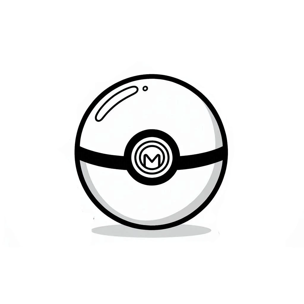 coloriage Pokeball pour enfant de 5 ans