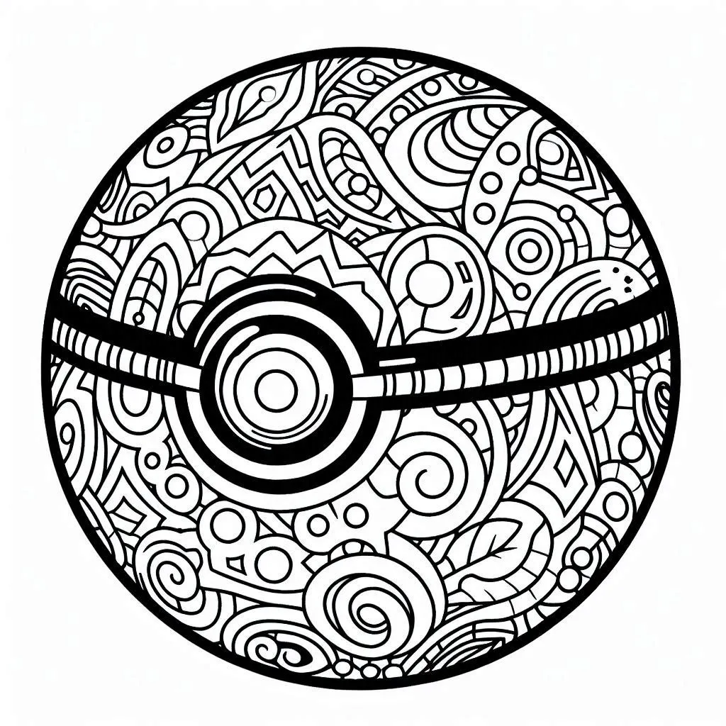 coloriage Pokeball à imprimer