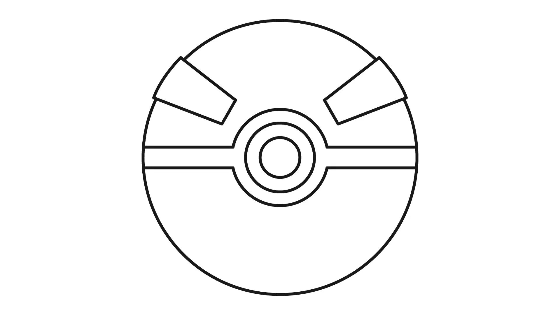 coloriage Pokeball pour enfant de 3 ans 1