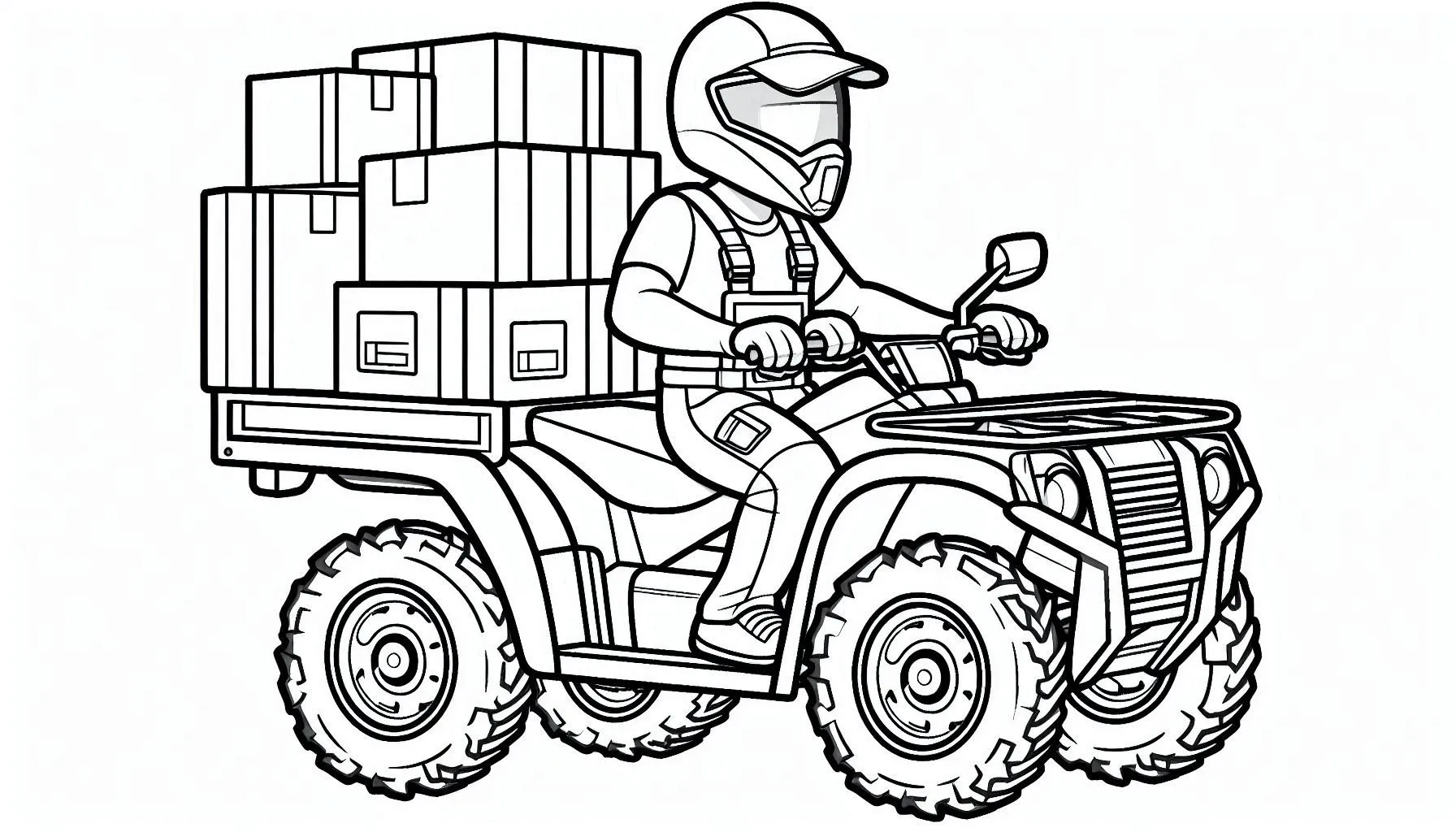 coloriage Quad à imprimer pour enfant de 7 ans