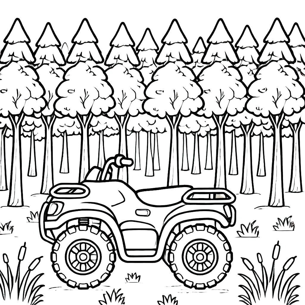 coloriage Quad pour enfant de 5 ans