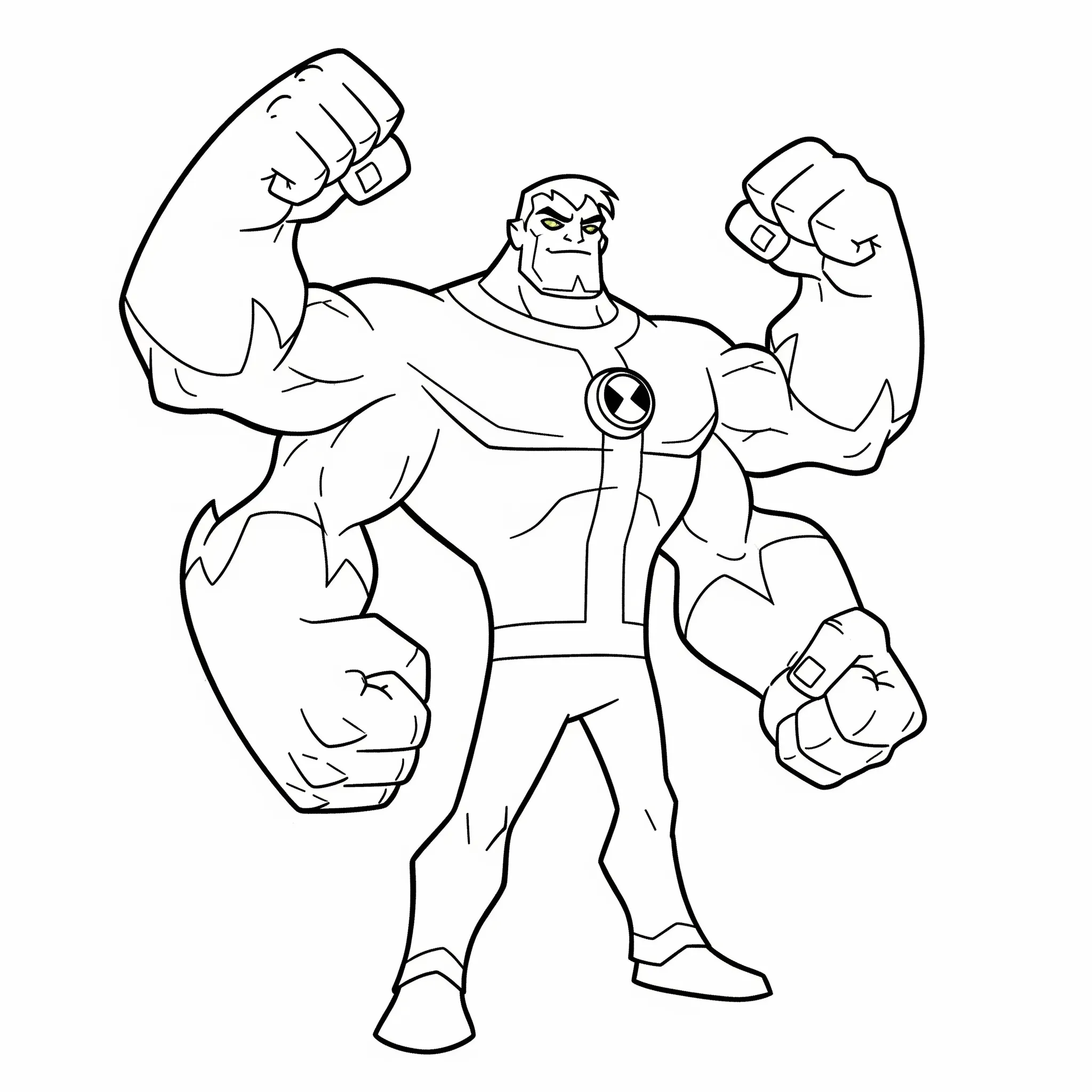 coloriage Quatre Bras (Four Arms) pour enfant de 2 ans