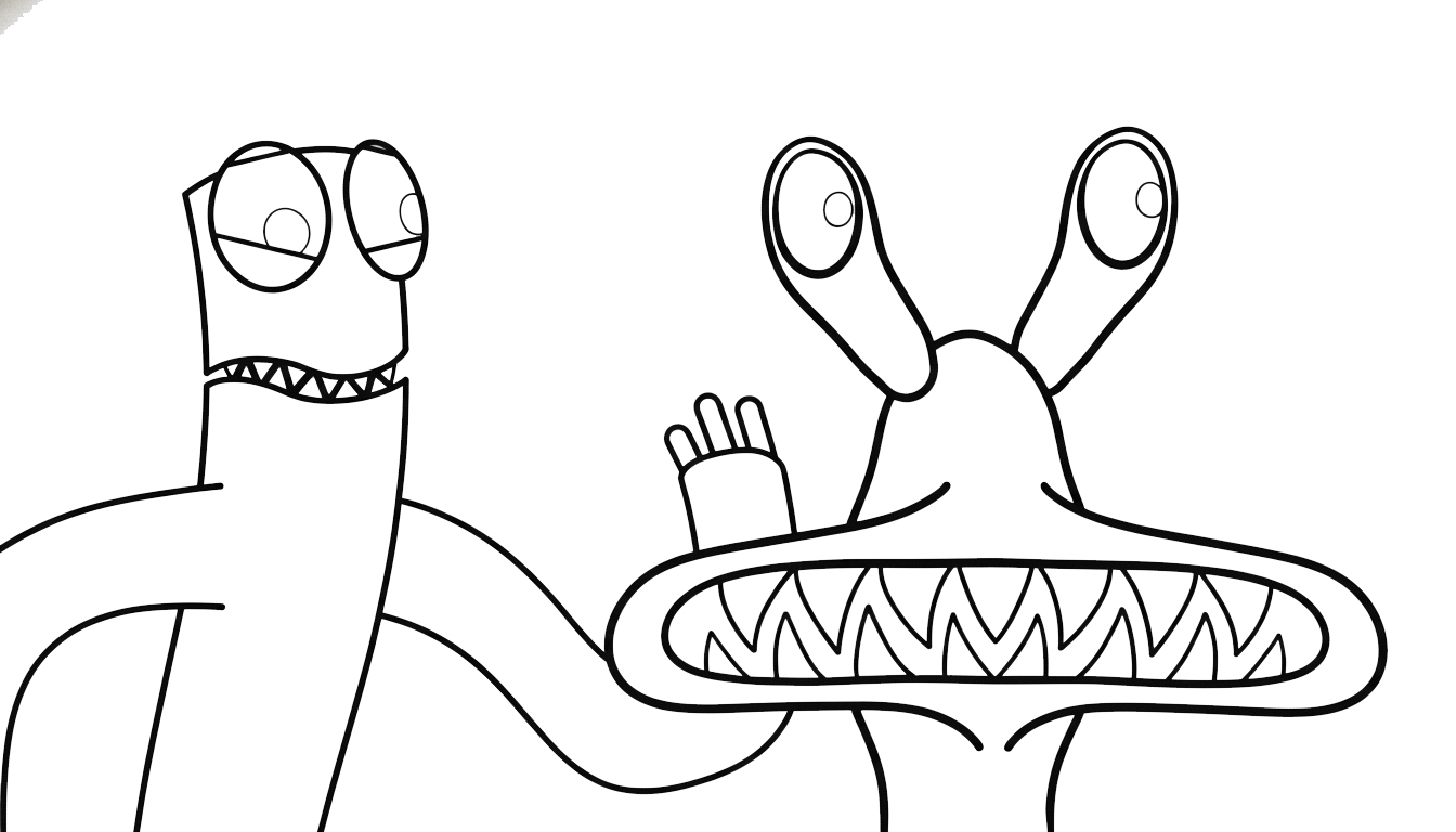 coloriage Rainbow Friends updated pour enfant de 8 ans