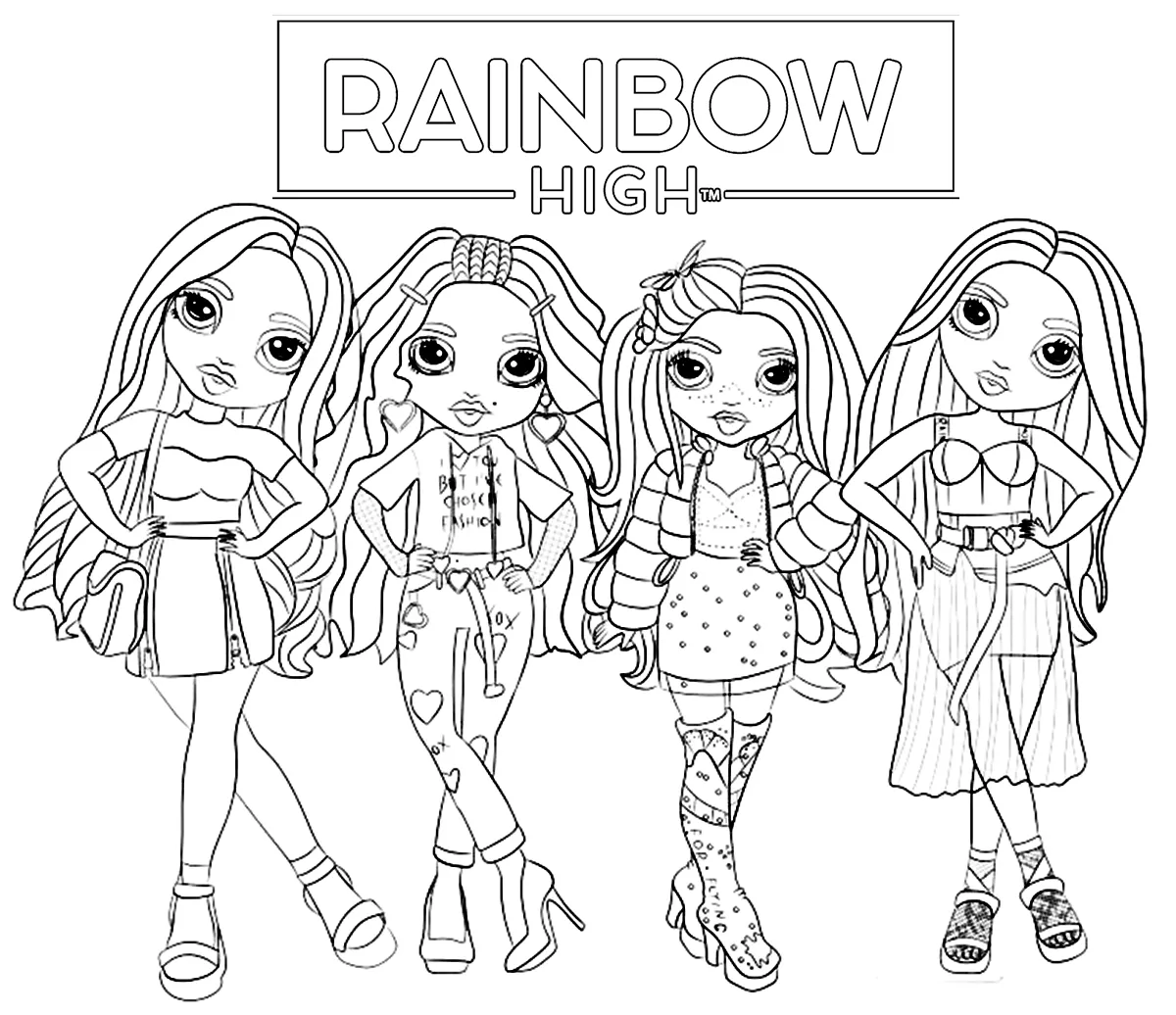 coloriage Rainbow High pour enfant de à imprimer