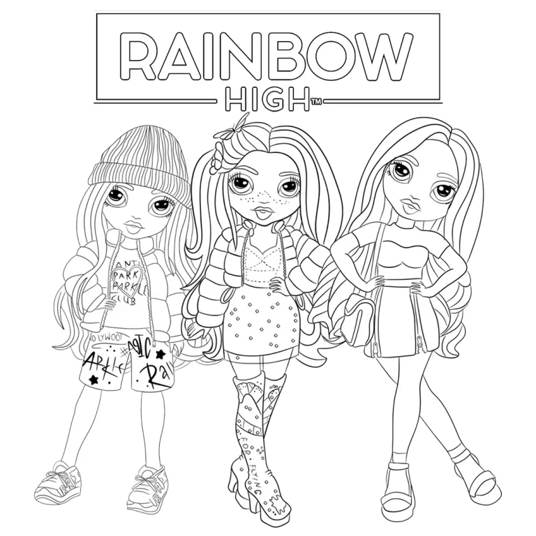 Coloriage Rainbow High