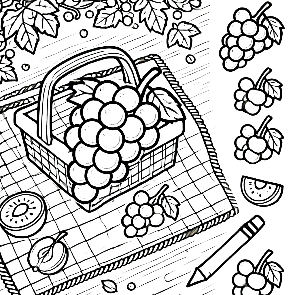 imprimer coloriage Raisin