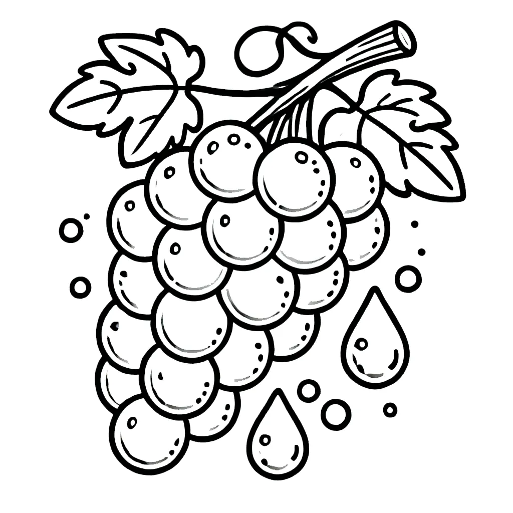 coloriage Raisin gratuit en ligne