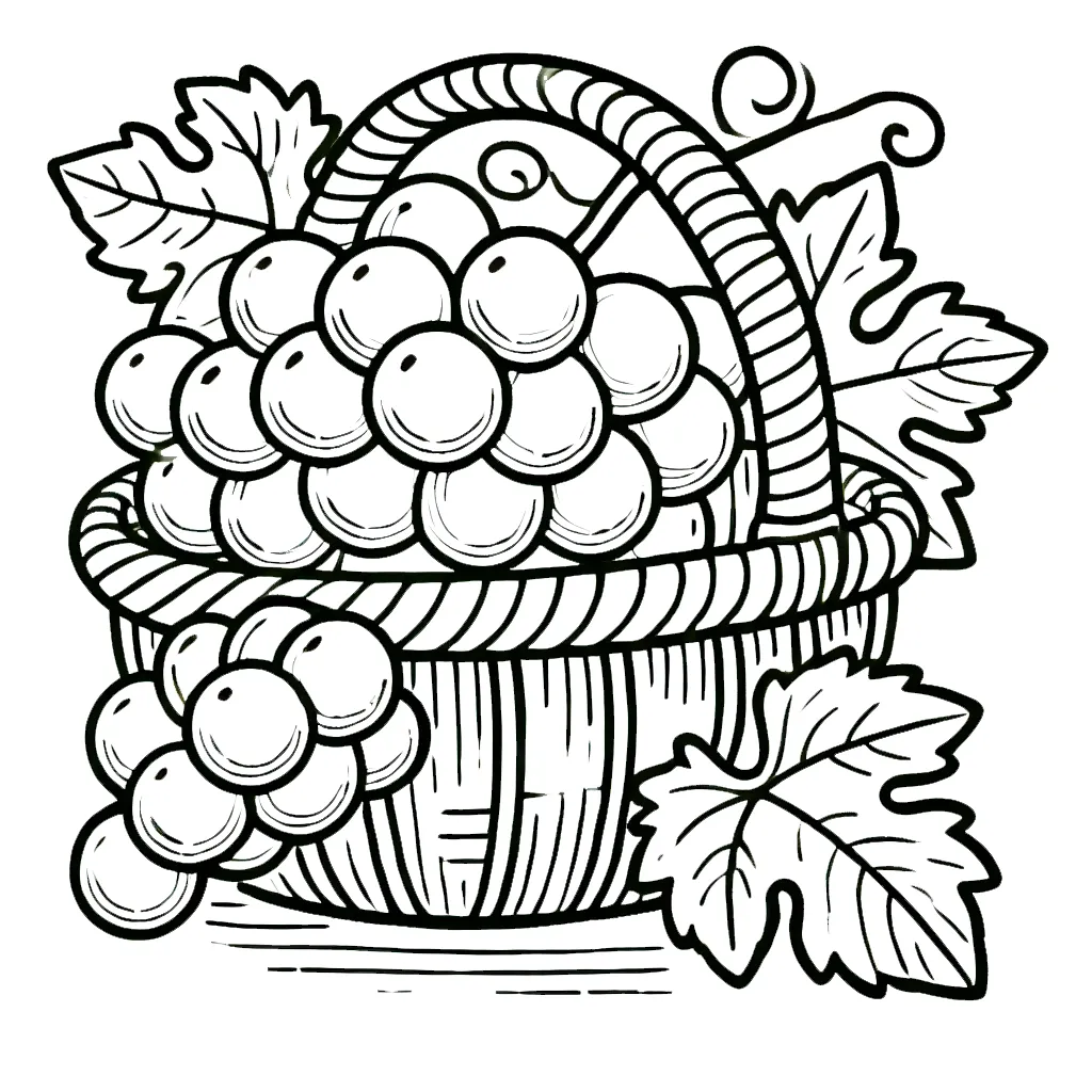 coloriage Raisin à imprimer gratuitement pdf