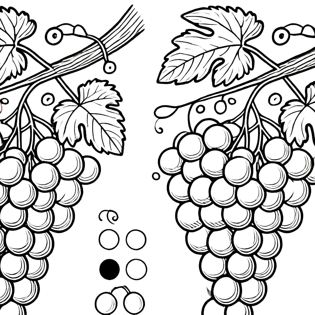 image pour coloriage Raisin enfant