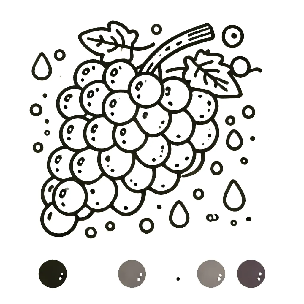 coloriage Raisin pour enfant de 7 ans