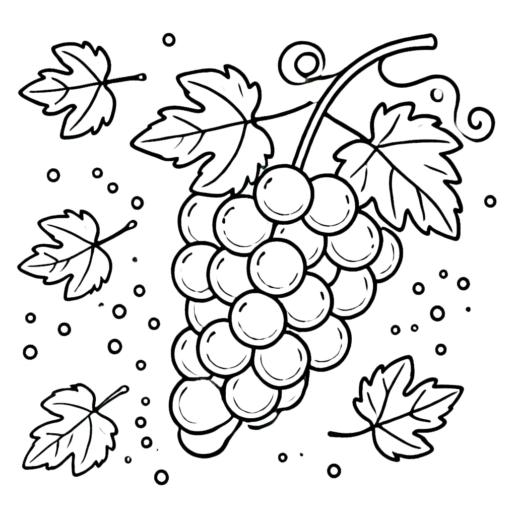 coloriage Raisin gratuit a imprimer